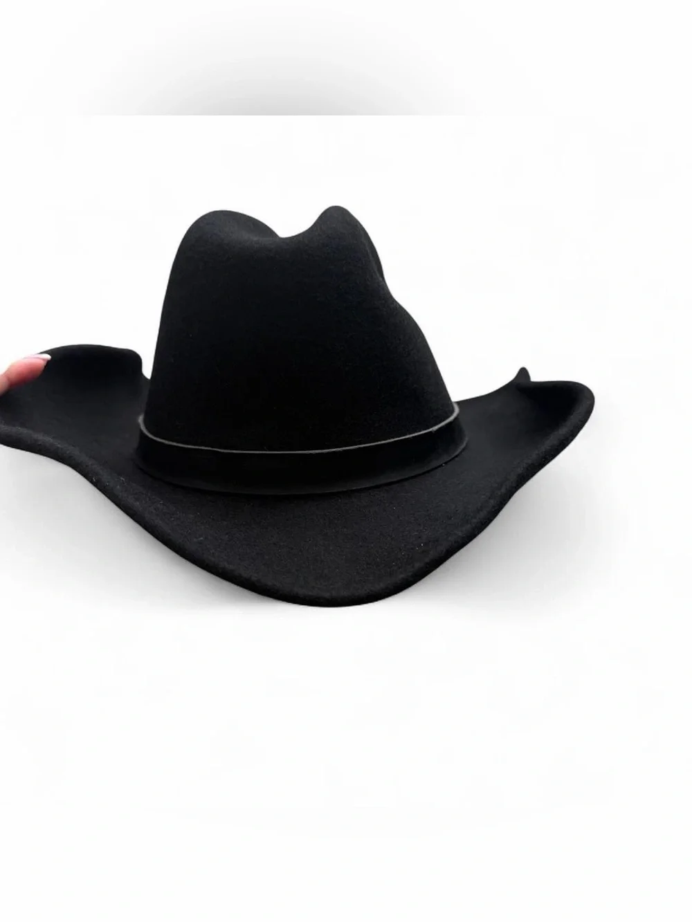 J Hats Black 100% Wool Cowboy Hat Western Cowgirl Americana Unisex Ranch Rodeo - Picture 6 of 8